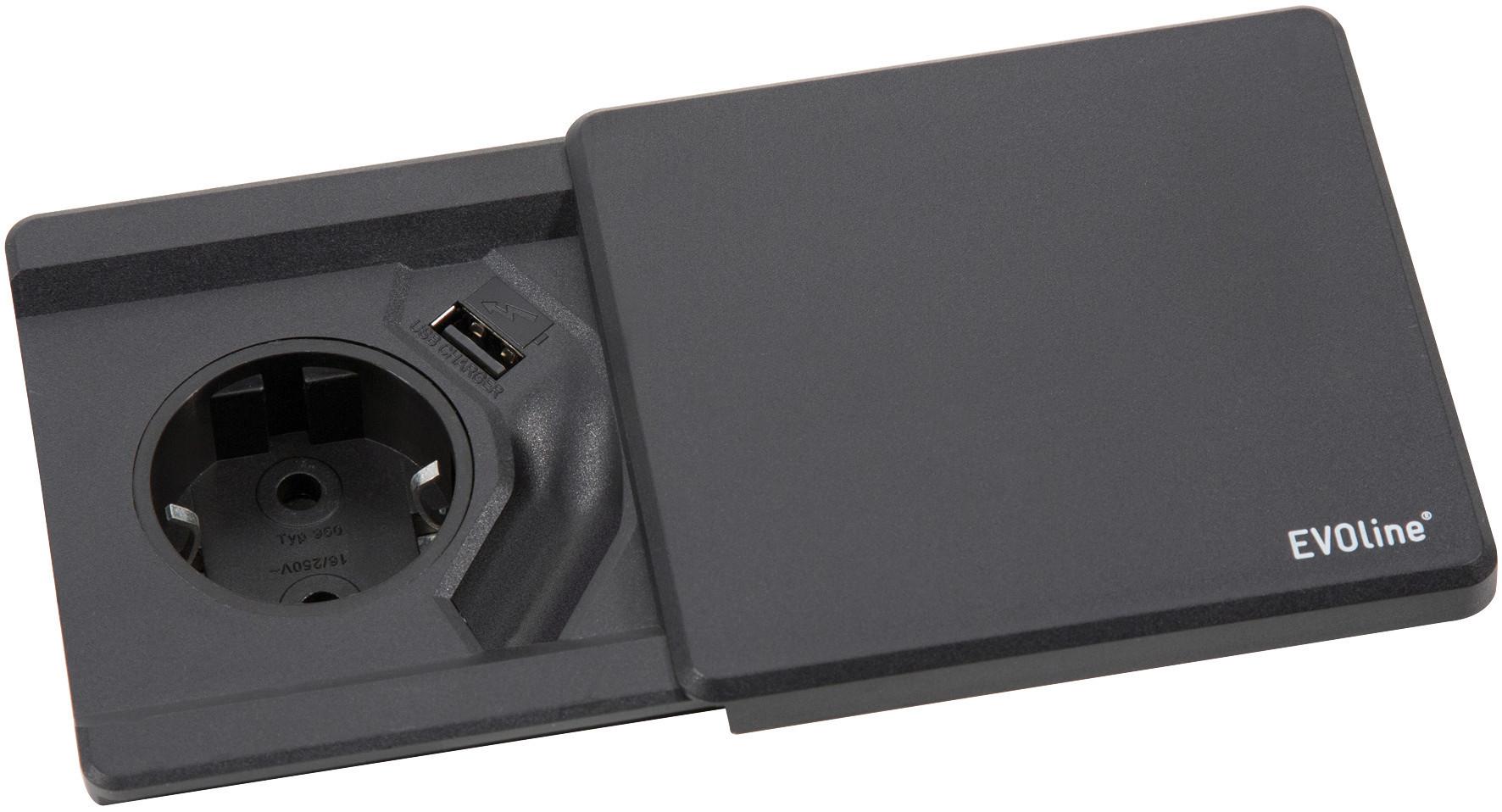 Steckdosenelement 103374041 - Schwarz, Kunststoff (10,7-18,1/7,8/9,6cm)