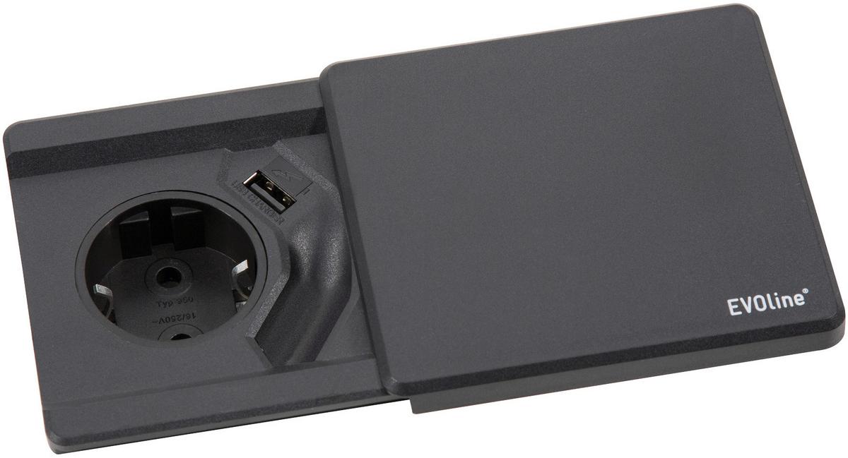 Steckdosenelement 103374041 - Schwarz, Kunststoff (10,7-18,1/7,8/9,6cm)