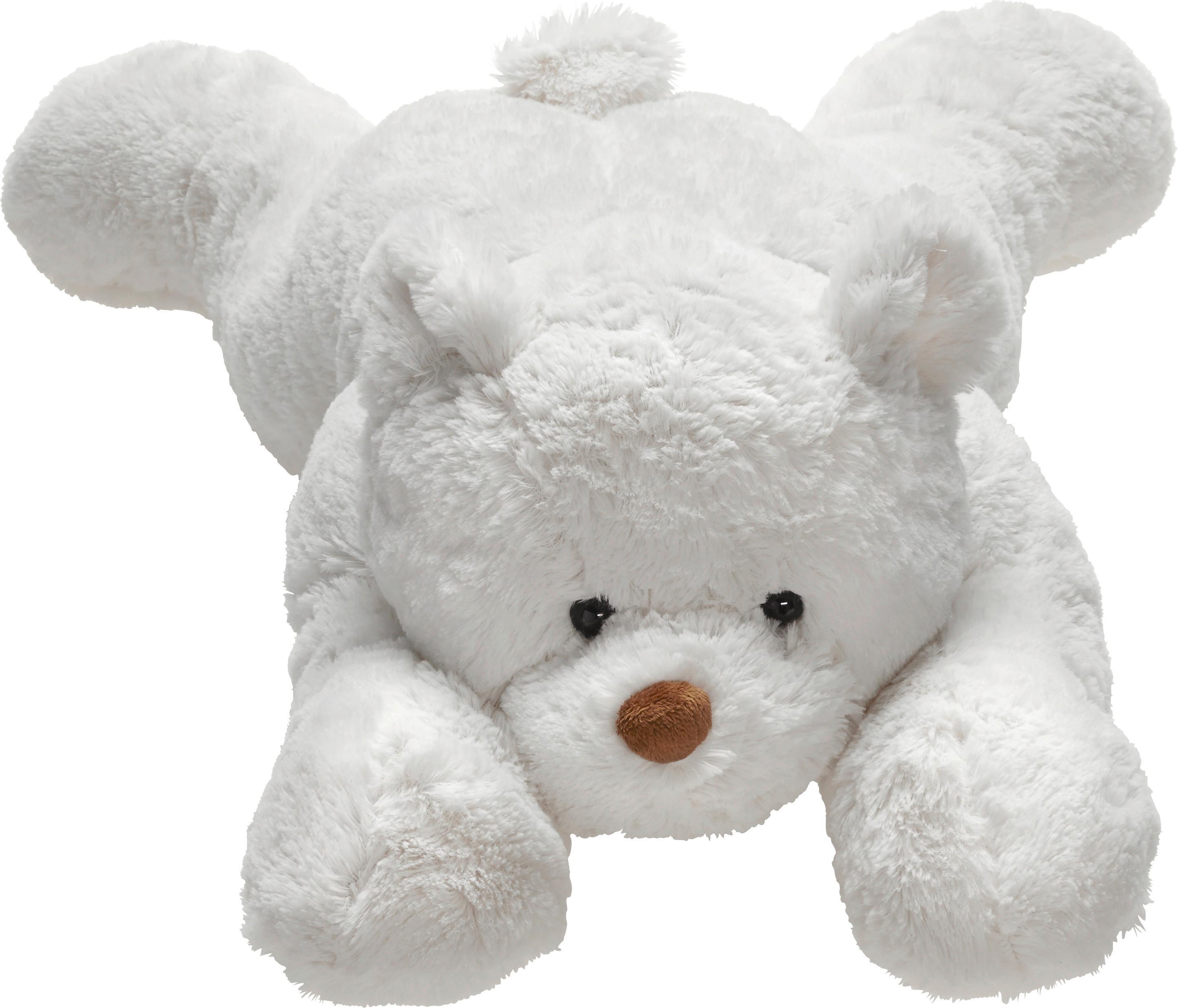 Plüschtier Knut in Weiß ca. 75cm - Weiß, Textil (75cm) - Modern Living