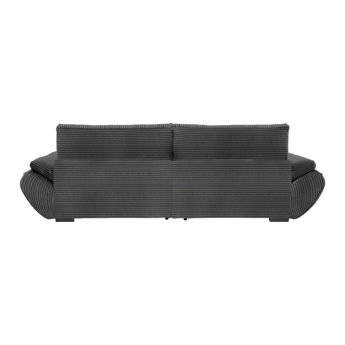 Wohnlandschaft Vivo Anthrazit - Anthrazit/Schwarz, MODERN, Kunststoff/Textil (179/63/317cm) - Based