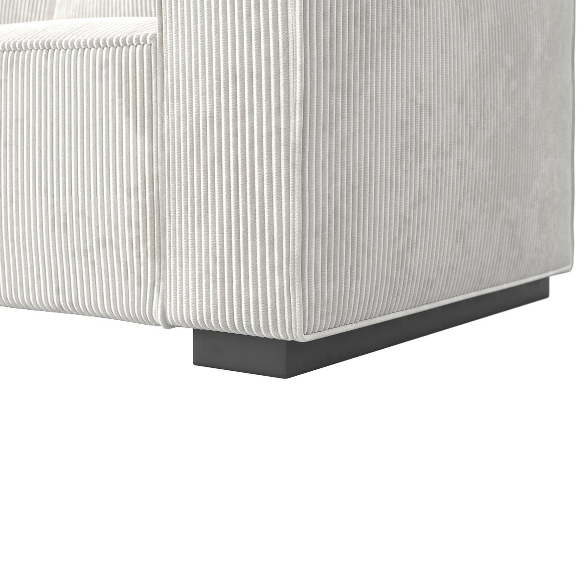 Zofa Liam, Bela - črna/bela, Moderno, umetna masa/tekstil (210/84/90cm) - Bessagi Home