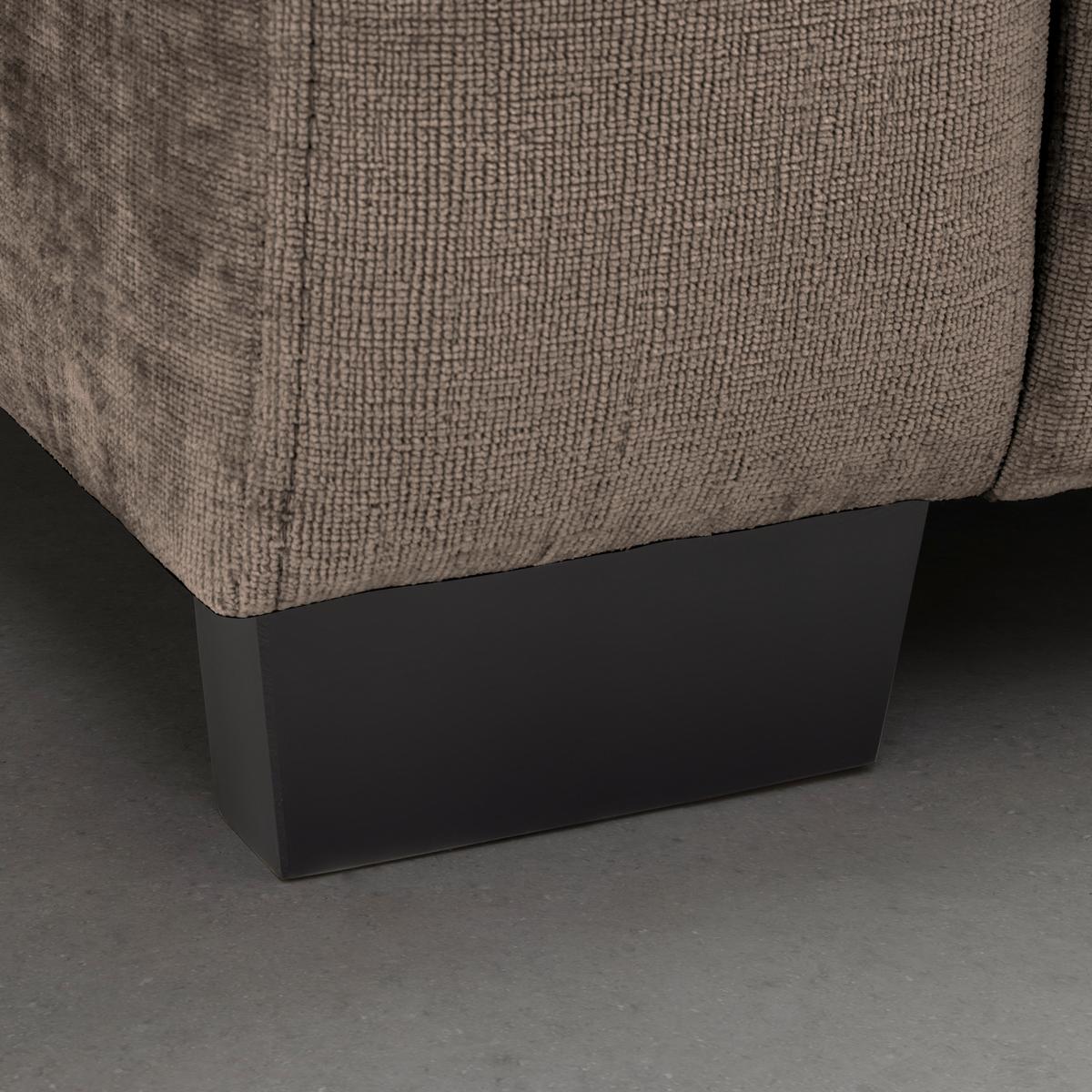 Bigsofa Matteo Braun - Schwarz/Braun, MODERN, Holz (246/93/124cm) - Based