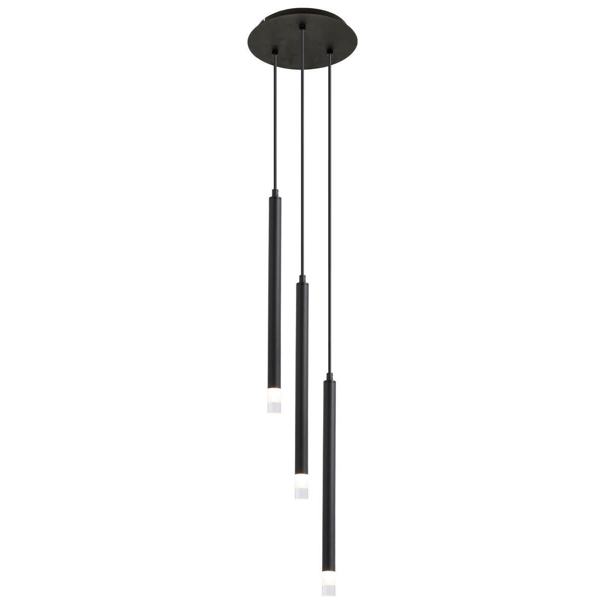 Hängeleuchte Simpl Klar/schwarz Max. 4 Watt - črna/prozorno, Moderno, kovina/umetna masa (24/120cm) - Mömax