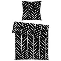 Bettwäsche Marble in Schwarz ca. 135x200cm - Schwarz, KONVENTIONELL, Textil (135/200cm) - Modern Living