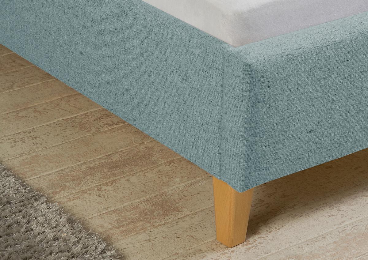 Polsterbett Kenny Petrol ca. 160x200 cm - Petrol/Naturfarben, MODERN, Holz/Textil (160/200cm) - Livetastic