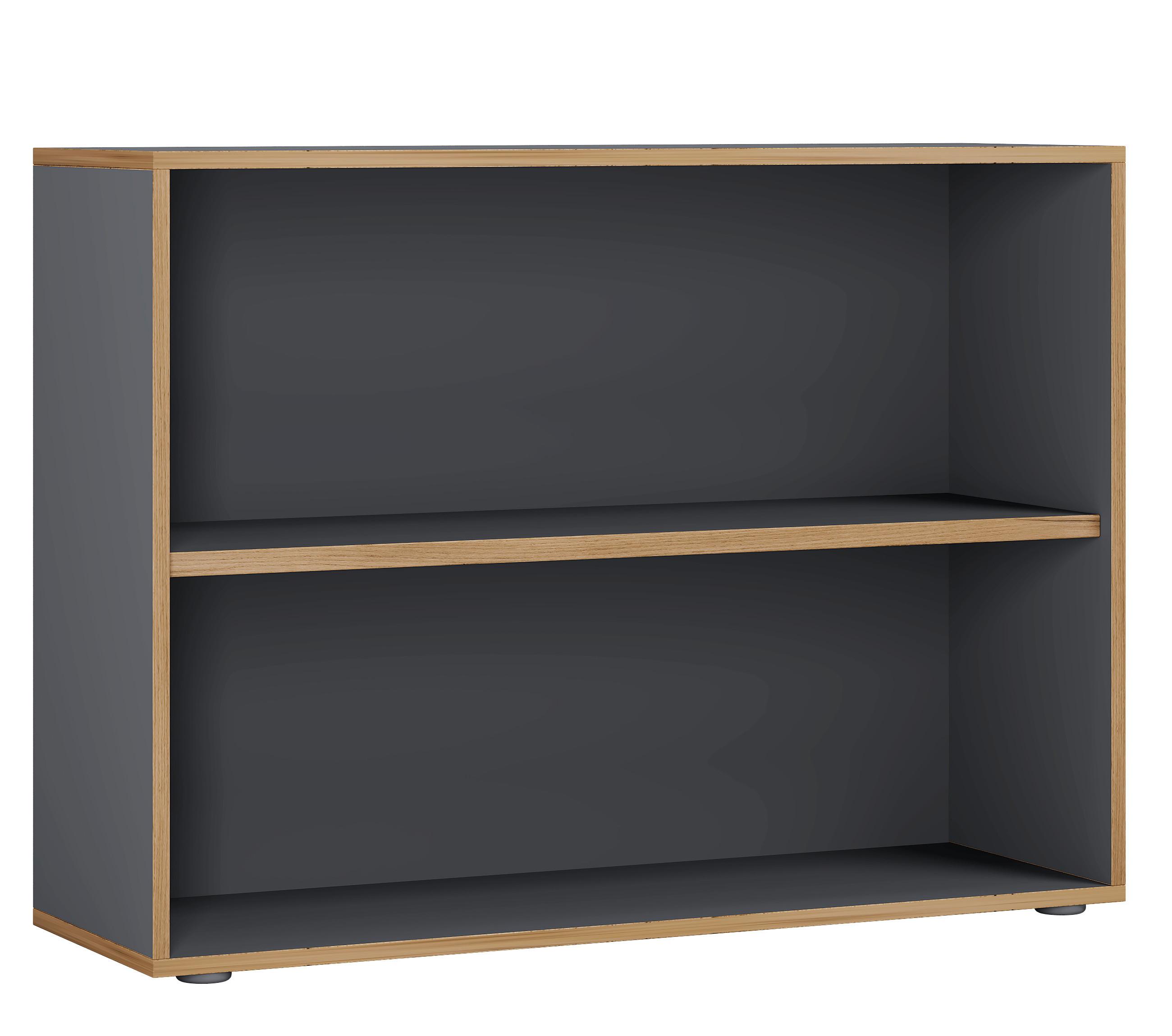 AKTENREGAL SALIA B100 - Honigeiche/Anthrazit, Design, Holzwerkstoff/Kunststoff (100/74/33cm) - MID.YOU