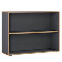 Pisarniški Regal Salia B100, Antracit, Barva Hrasta - črna/medeni hrast, Design, umetna masa/leseni material (100/74/33cm) - MID.YOU