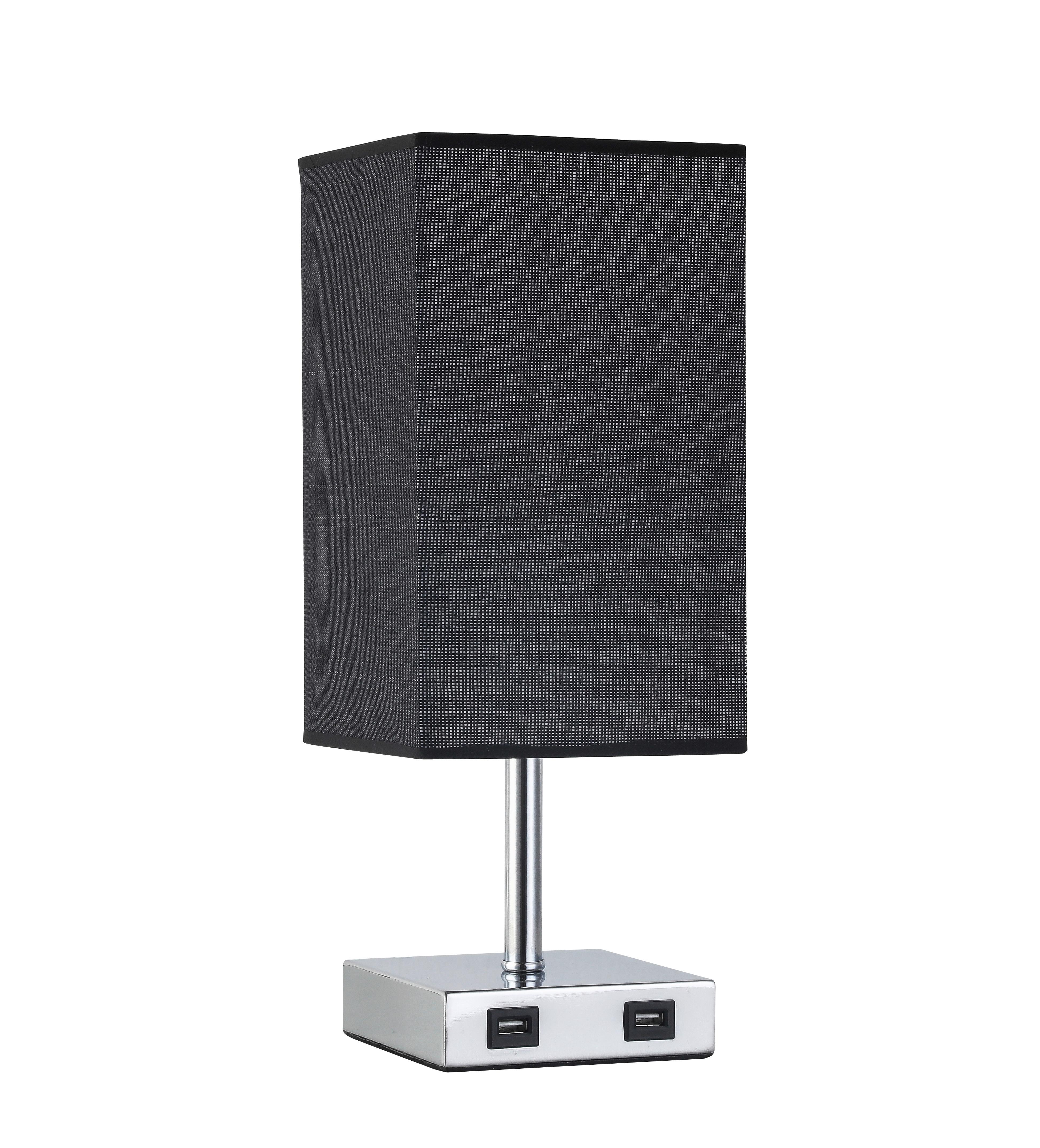 Tischleuchte Sabato in Schwarz max. 25 Watt - Chromfarben, Modern, Metall (14,5/14,5/38,5cm) - Modern Living