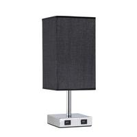 Tischleuchte Sabato in Schwarz max. 25 Watt - Chromfarben, Modern, Metall (14,5/14,5/38,5cm) - Modern Living