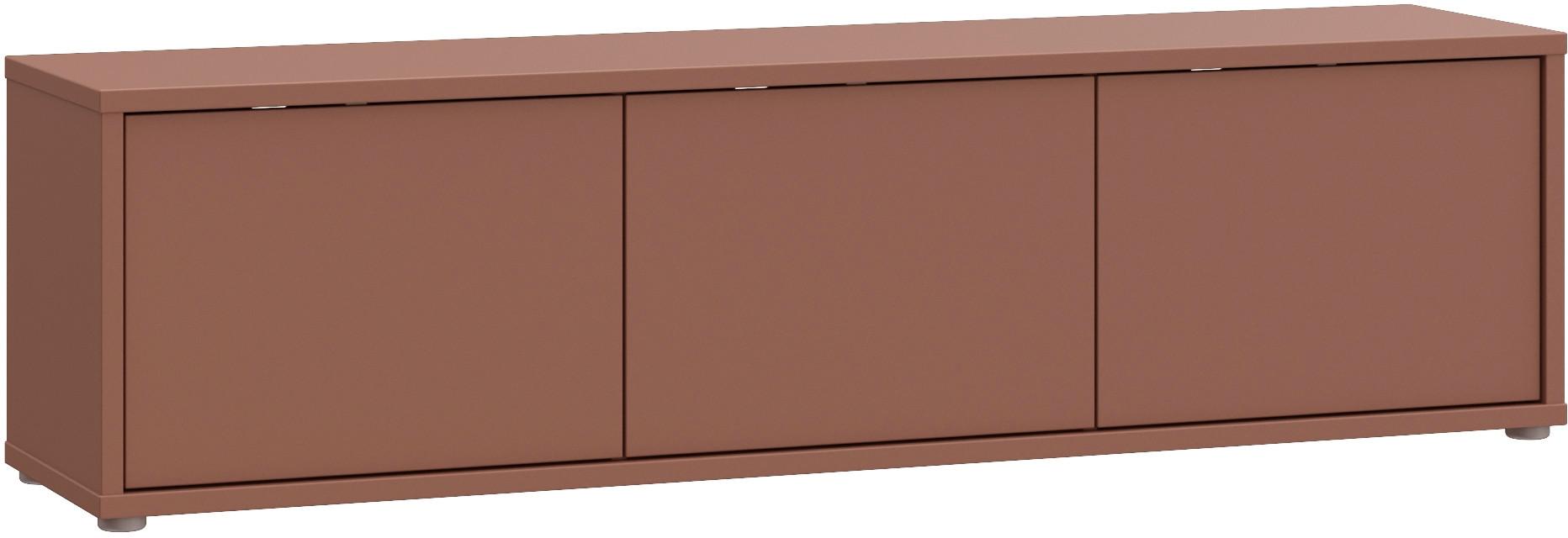 Nizka Omarica Alice, Terakota - siva/terakota, Moderno, umetna masa/leseni material (154,2/42,5/34,9cm) - Carryhome