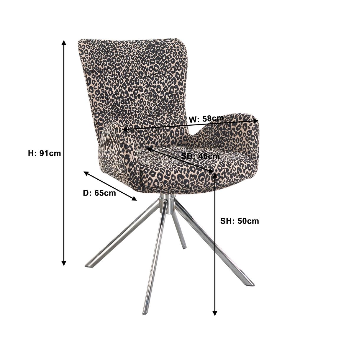 Sessel Liam -Trend- - Chromfarben/Schwarz, Lifestyle, Textil/Metall (58/65/91cm) - Mömax