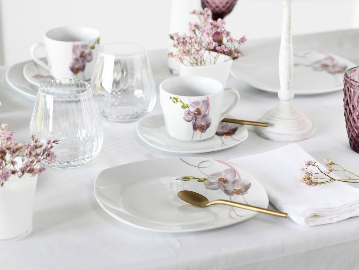Kombiservice Square Orchidee Multicolor, 30-teilig - Multicolor, Trend, Keramik - Creatable