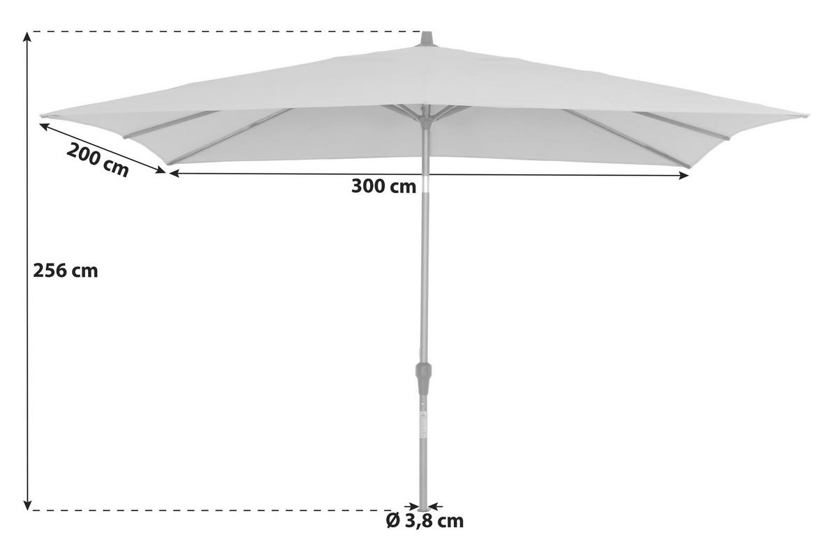 Sonnenschirm BHT 300x256x200 cm Anthrazit/Olivgrün - Anthrazit/Olivgrün, KONVENTIONELL, Textil/Metall (300/200cm) - Siena Garden