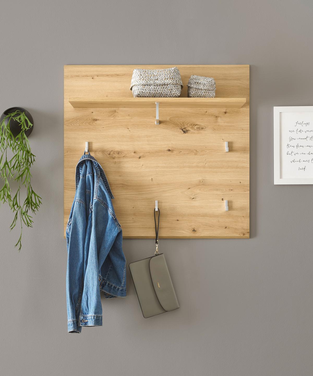 PANEL DO PRZEDPOKOJU NOLA - dąb artisan, Design, materiał drewnopochodny (80/75/28cm) - MID.YOU