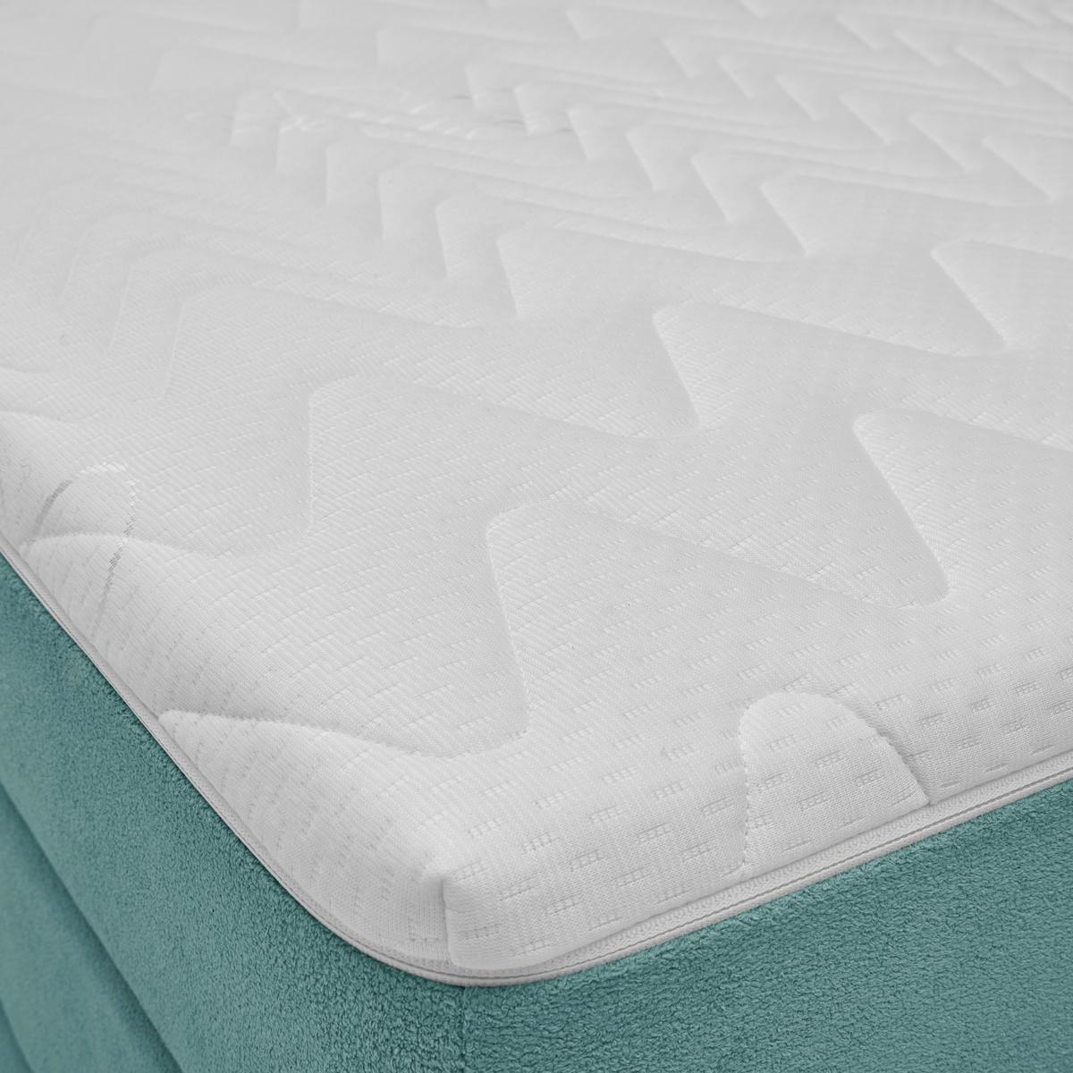 Boxspring Krevet Dixon - tirkizna/crna, Konvencionalno, drvni materijal/drvo (100/200cm) - Premium Living