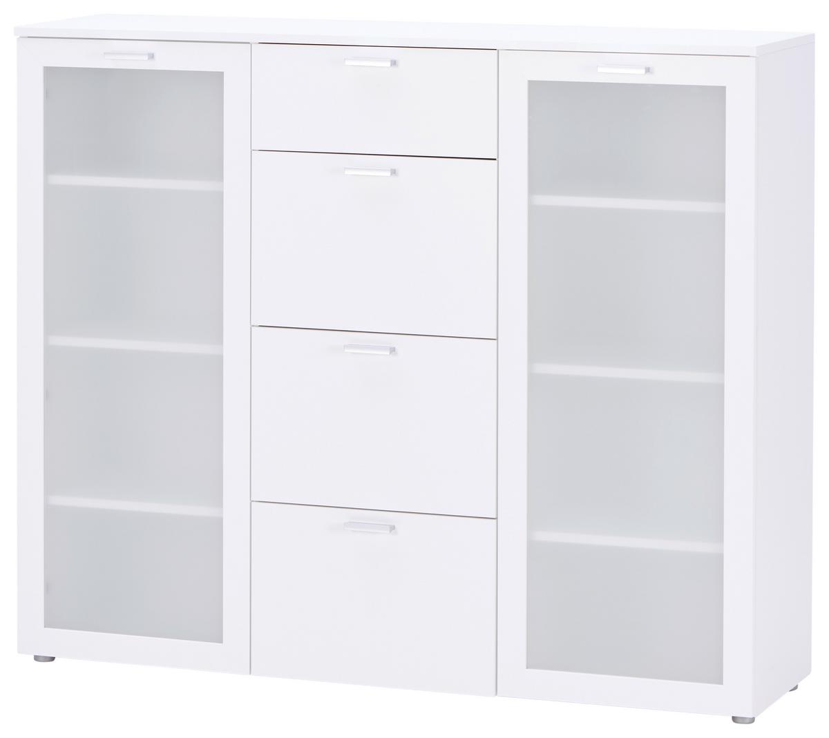 Highboard Xeno in Weiss - Weiss, Konventionell, Holzwerkstoff/Kunststoff (135/115/37cm) - Mömax