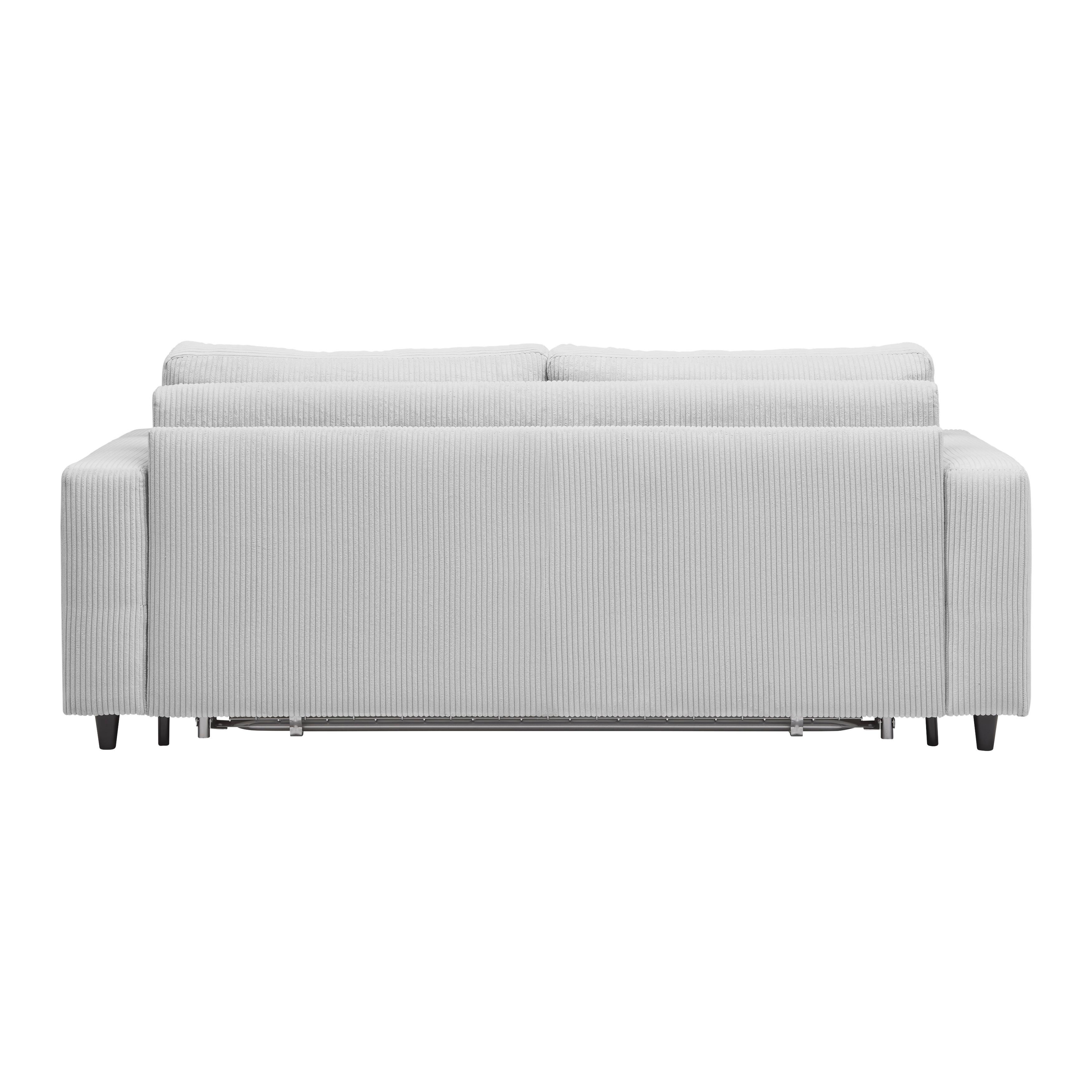 BÄDDSOFFA AGNETA -BASED- - ljusgrå/svart, Modern, trä/textil (200/83/97cm) - Based