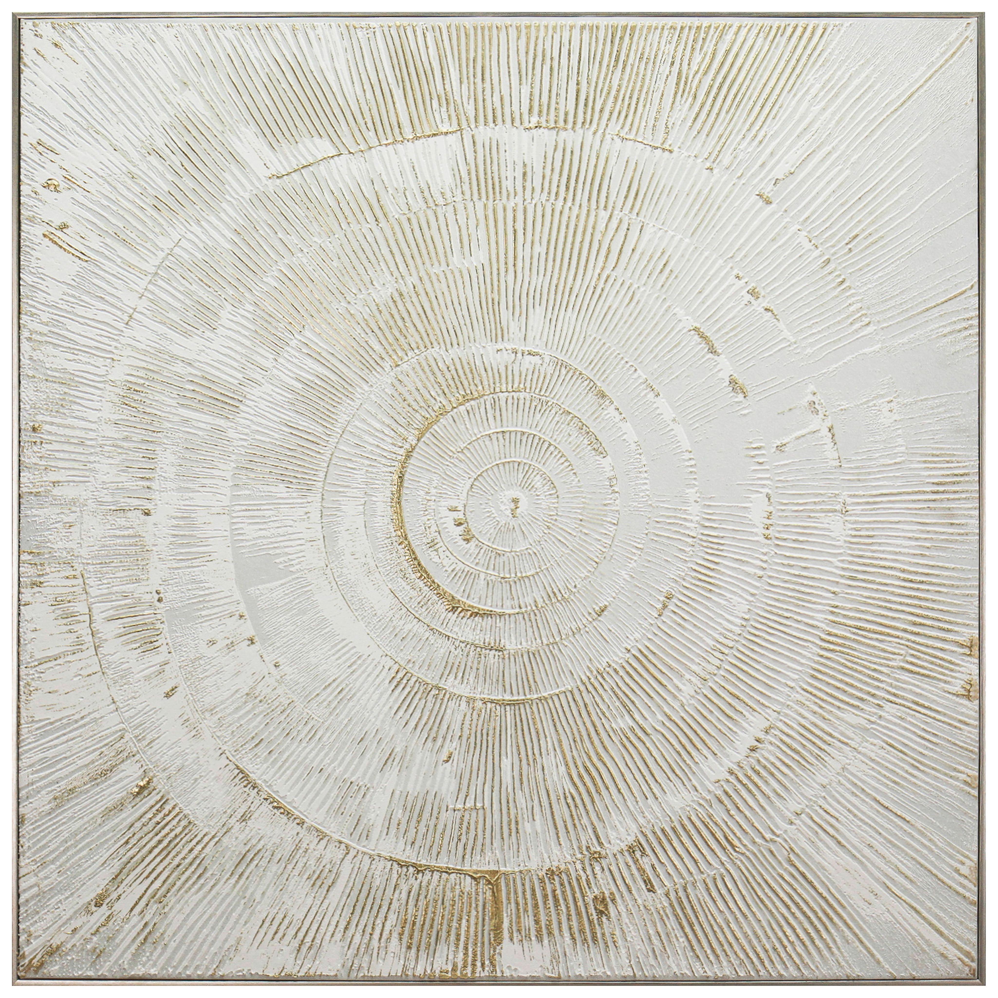 Slika Sa Ramom 80x80cm Priya - bela/zlatna, Romantično / Seoski, tekstil/pločasti materijal (80/3,5/80cm) - Mömax