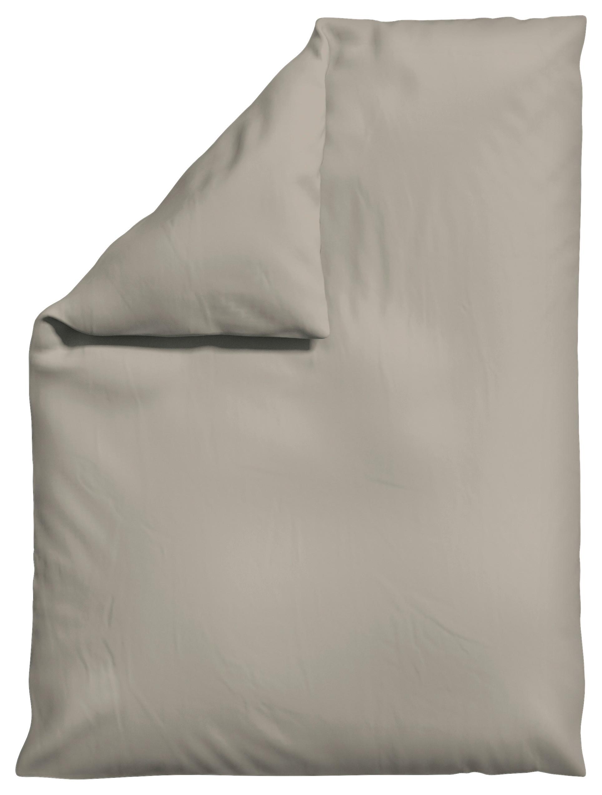 Bettdeckenbezug Woven Satin Taupe ca. 155x220cm - Taupe, Basics, Textil (155/220cm) - Schlafgut