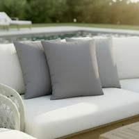 Outdoorkissen Divina Schwarz ca. 45x45 cm - Schwarz, MODERN, Textil (45/4/45cm) - Bessagi Garden