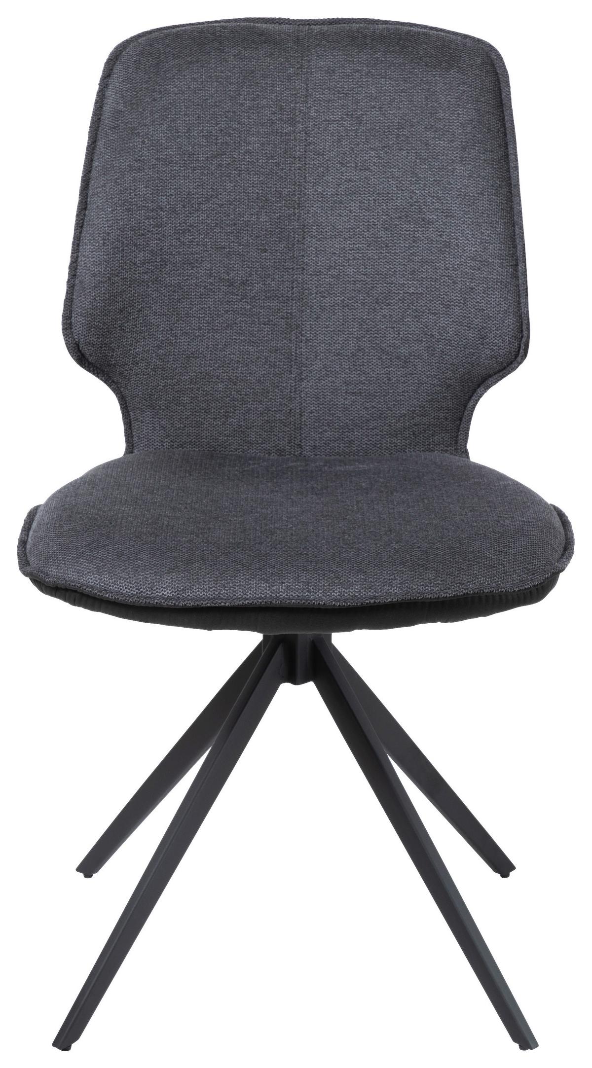 KRZESŁO ATLANTIS - ciemnoszary/czarny, Design, metal/tkanina (49/86,5/63cm) - Novel