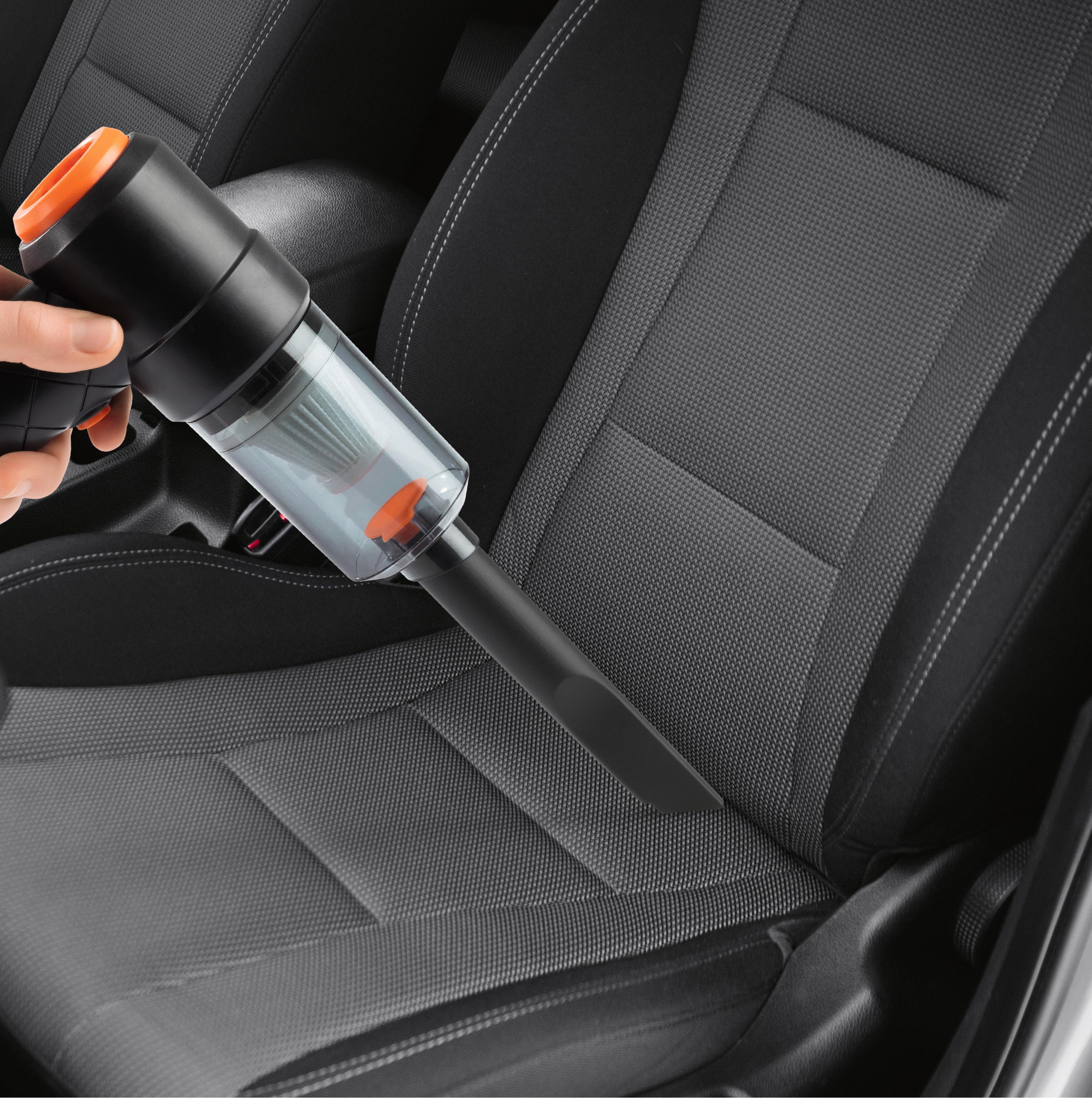 Akku-Handstaubsauger Cleanmaxx Orange/Schwarz max. 48 Watt - Schwarz/Orange, Basics, Kunststoff (32/14cm)
