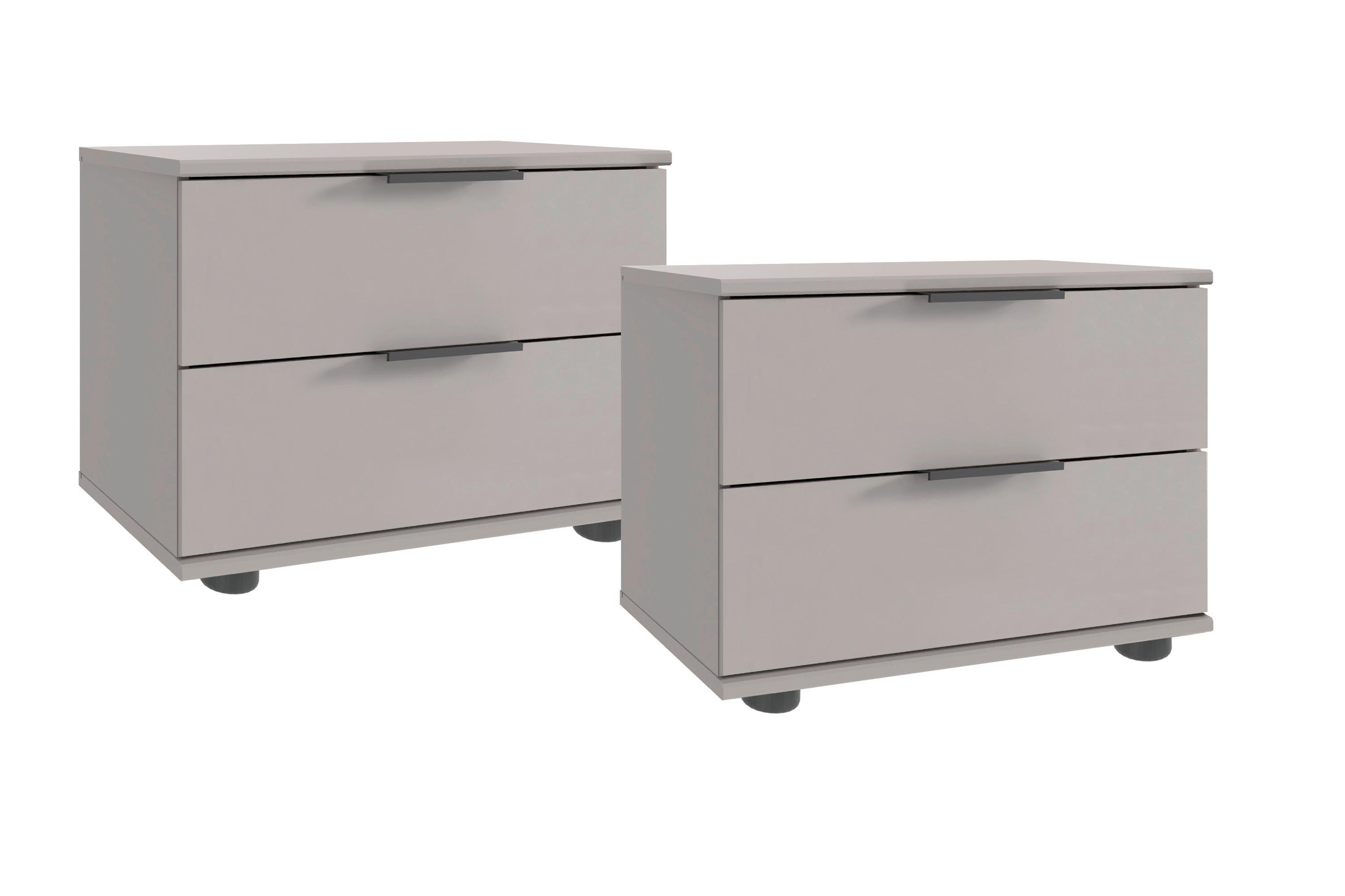 Nočna Omarica Tilburg, Siva, 2 Kos - sahara/črna, Moderno, kovina/umetna masa (104/40/38cm)