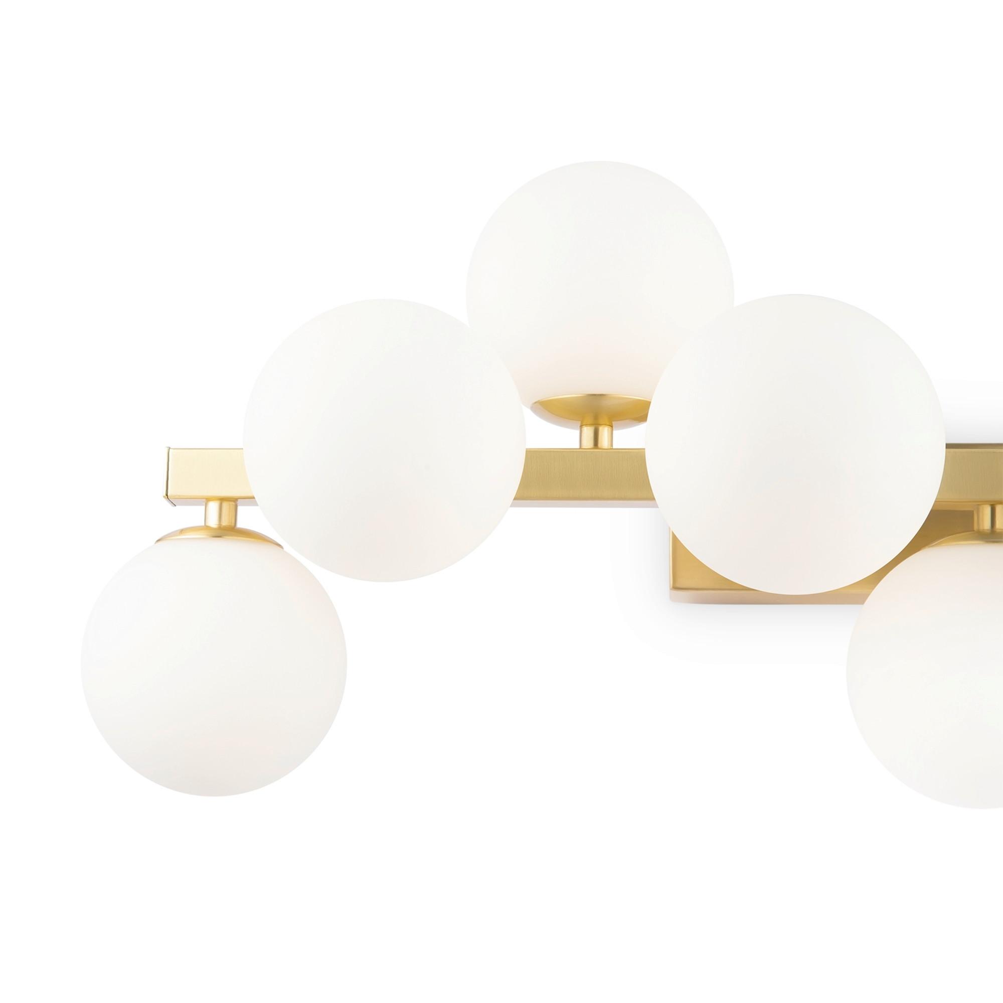 Wandleuchte Dallas Goldfarben max. 28 Watt - Goldfarben/Weiß, Trend, Glas/Metall (24/66/23cm) - MAYTONI