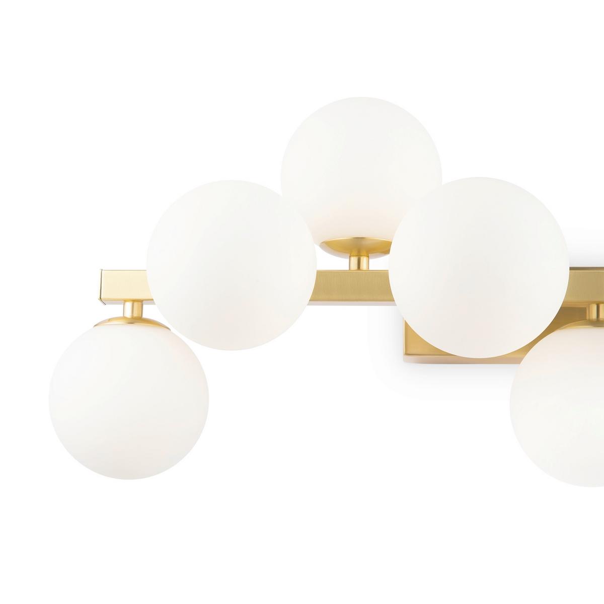 WANDLEUCHTE DALLAS - Weiss/Goldfarben, Trend, Glas/Metall (24/66/23cm) - MAYTONI