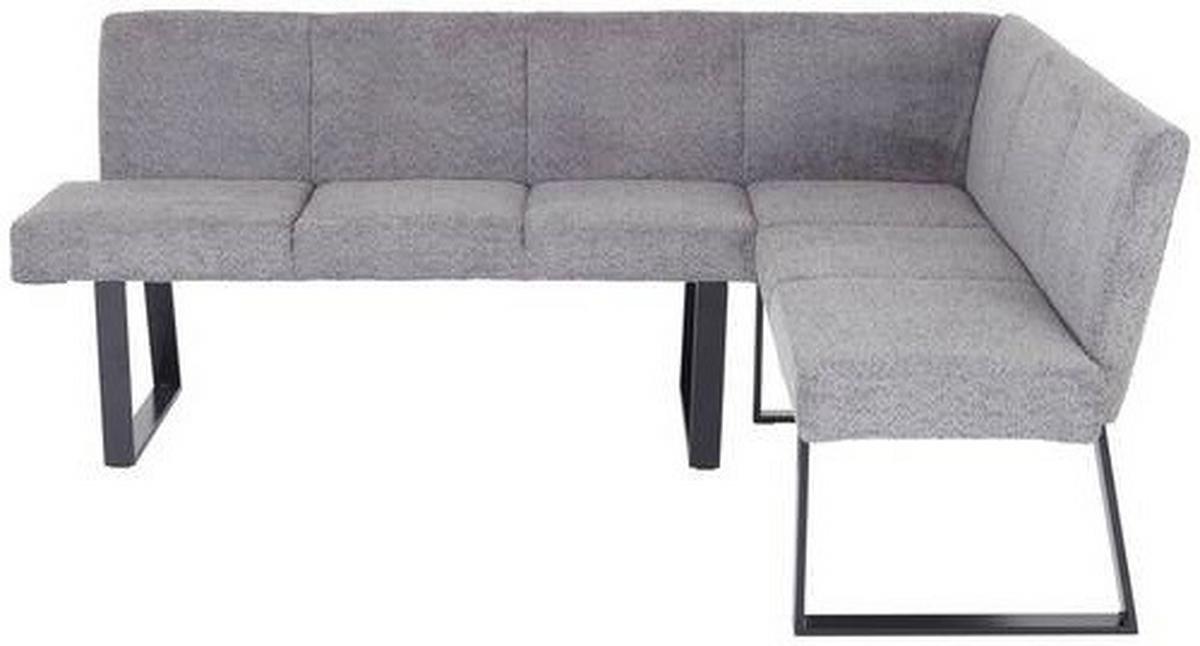 ŁAWKA NAROŻNA TAMPA - czarny/szary, Modern, metal/tkanina (202/160cm) - MID.YOU