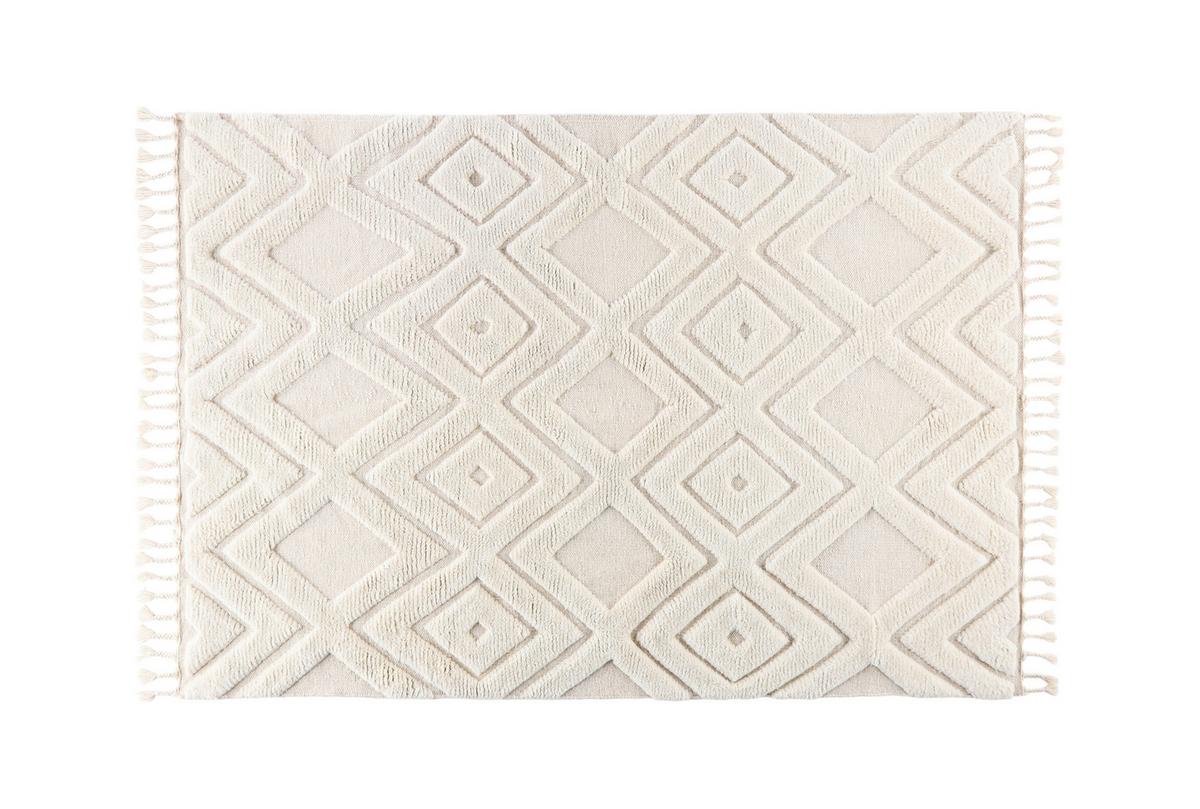 FLACHWEBETEPPICH DAHLIA - Weiß, LIFESTYLE, Textil (160/230cm) - P & B