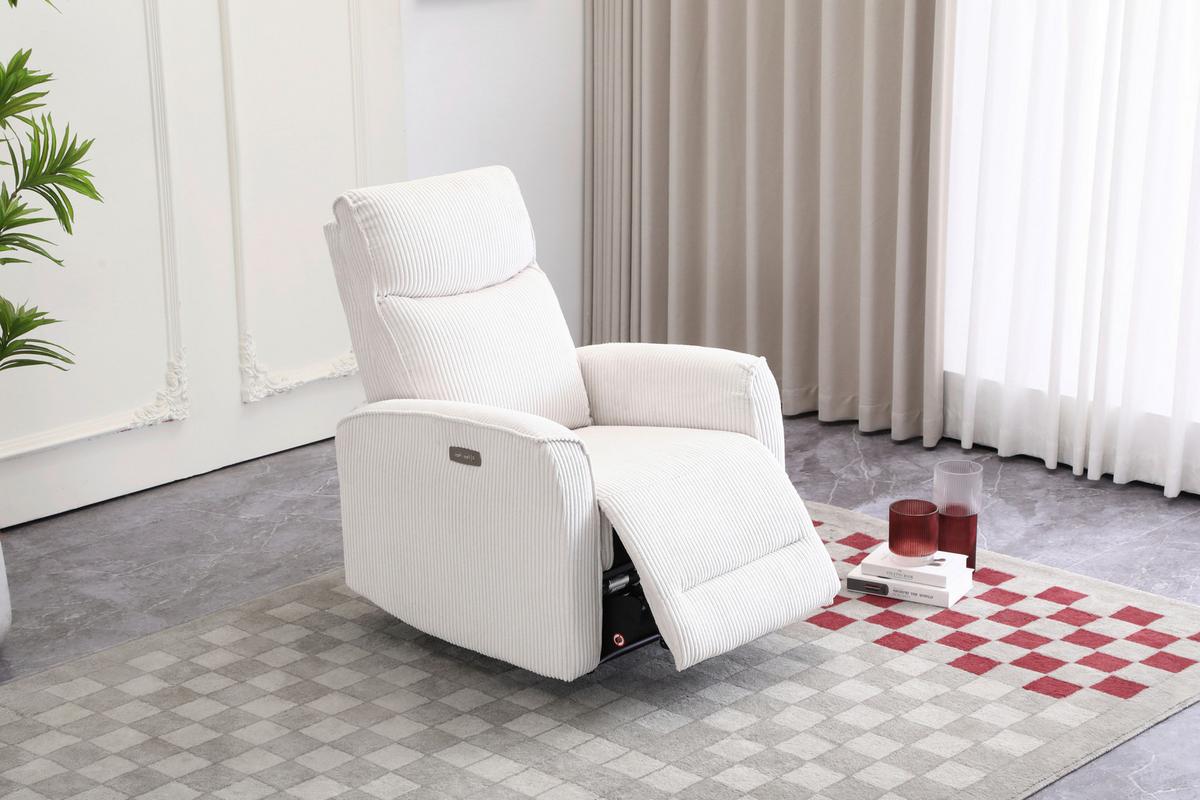 Tv Fotelj Leon, Bež, Relaks Funkcija - črna/bež, Basics, kovina/umetna masa (80/102/96cm) - Ondega