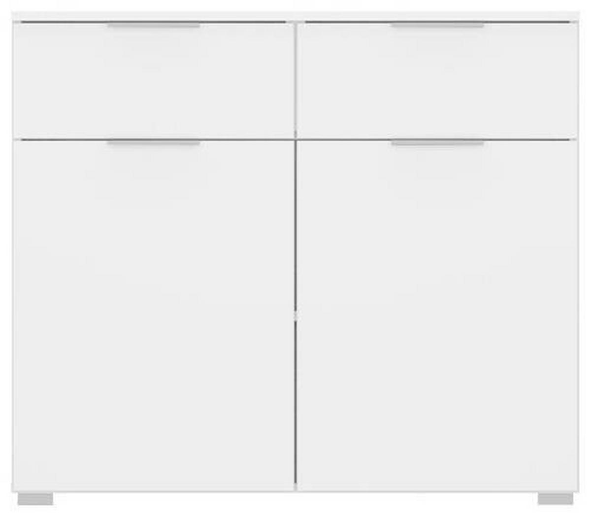 Komoda Alabama - bijela/boje aluminija, Moderno, drvni materijal (93/81/42cm) - Modern Living