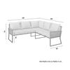 LOUNGESET SONORA - ljusgrå/svart, Modern, metall/glas (181/73/65cm) - Bessagi Garden