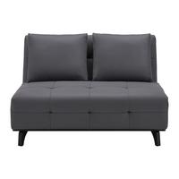 Schlafsofa Rica Grau Webstoff - Schwarz/Grau, MODERN, Holz/Textil (121/83/93cm) - Bessagi Home