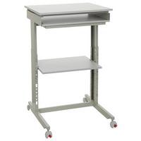 Pisalna Miza Workstation, Siva - siva, Basics, kovina/umetna masa (60/71,5-107,5/50cm) - MID.YOU