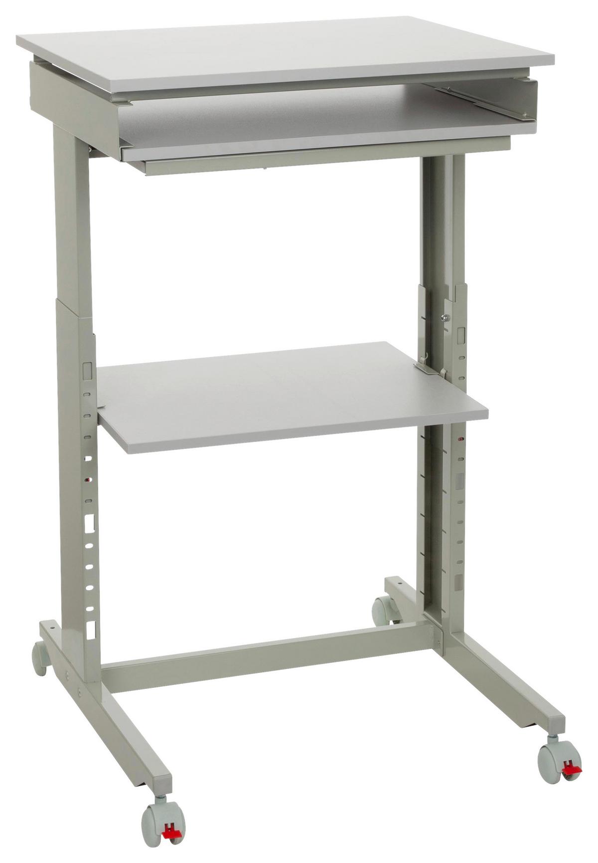 Pisalna Miza Workstation, Siva - siva, Basics, kovina/umetna masa (60/71,5-107,5/50cm) - MID.YOU