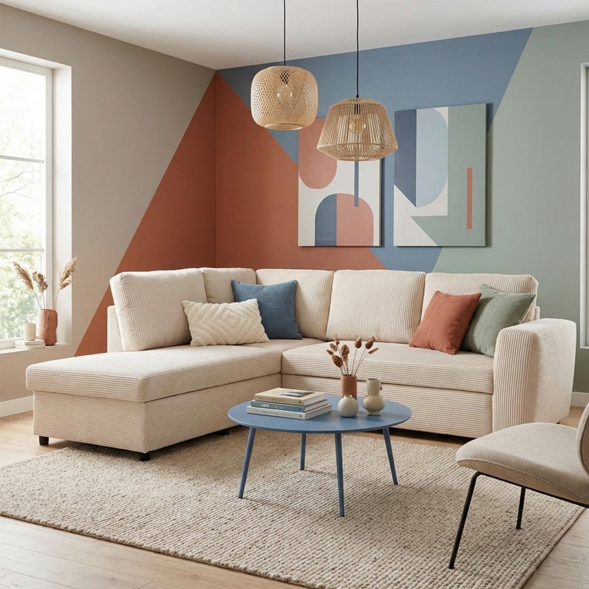 Coltar TOULOUSE - sidefiu, Trend, lemn/metal (206/224cm)
