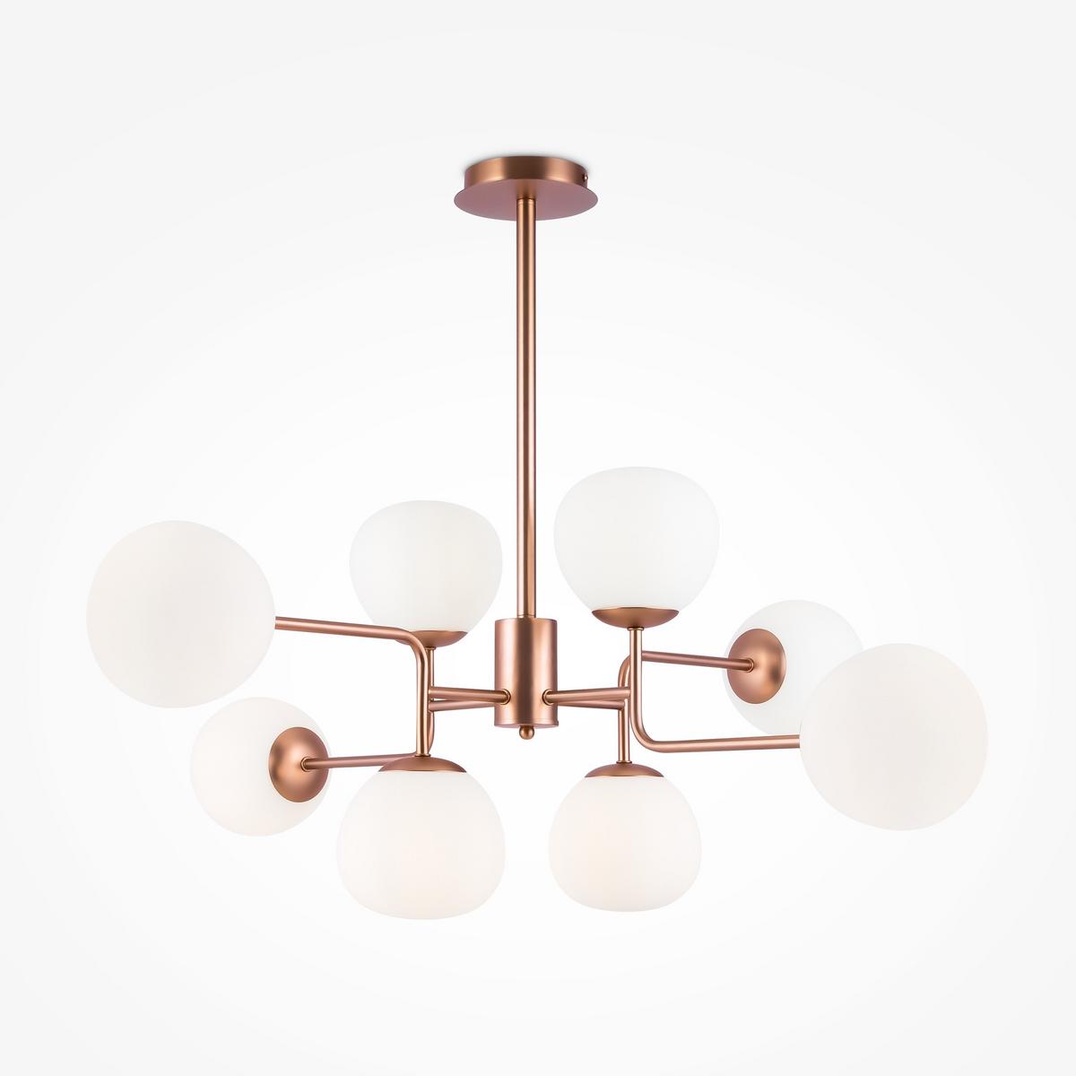 Kronleuchter Erich Messingfarben max. 40 Watt - Messingfarben, Trend, Glas/Metall (96/26,5/57cm) - MAYTONI