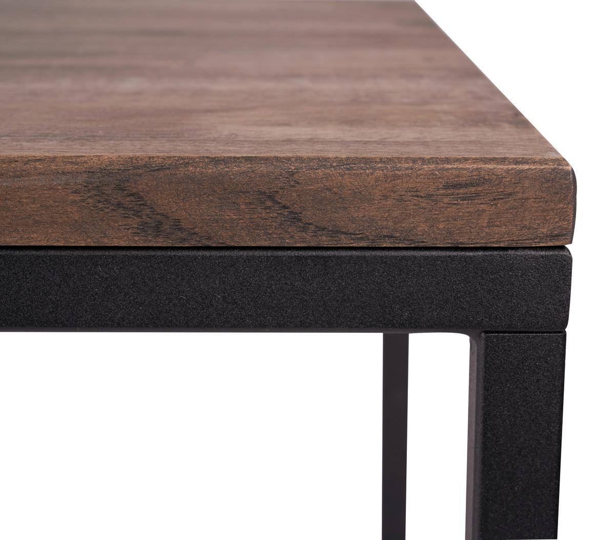 Couchtisch B152443-38 Jonas - Eiche dunkel/Schwarz, Natur, Holz/Metall (110/40/60cm) - Globo