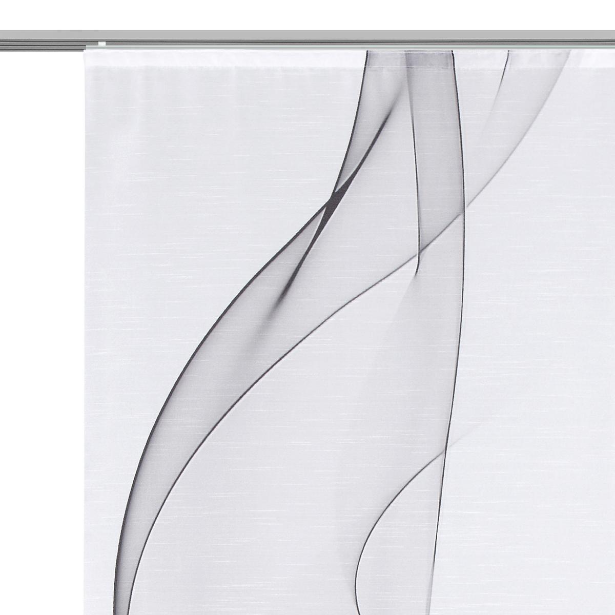 ZASŁONA PANELOWA FUMASO - biały/szary, Design, tkanina (60/245cm) - Novel