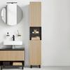 HÖGSKÅP VENEZIA -EXKLUSIV- - svart/ekfärgad, Lifestyle, trämaterial/glas (35/195/32cm) - Mömax