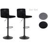 Barhocker 2er-Set Amanda II Schwarz Samt - Dunkelgrau/Schwarz, MODERN, Textil/Metall (40/85/48cm) - MID.YOU