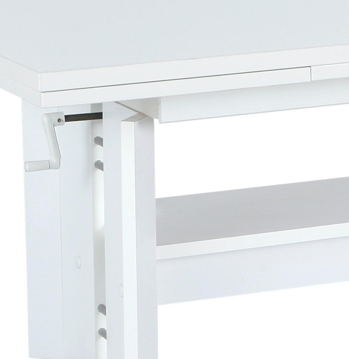 Coutisch Dario rund Weiß DARIO - Weiß, MODERN, Holzwerkstoff (110-180/68/50-60cm) - MID.YOU