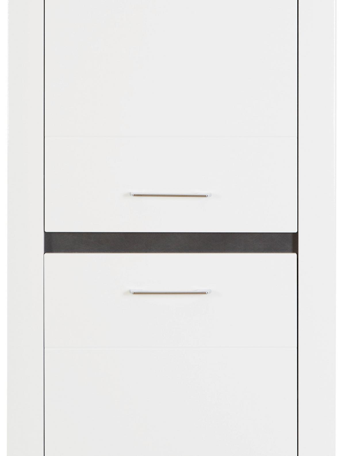 Dulap Alassio - alb/grafit, Modern, material pe bază de lemn (61,7cm) - Modern Living