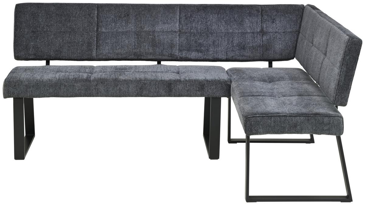 ŁAWKA NAROŻNA MAGNUS - ciemnoszary/czarny, Lifestyle, metal/tkanina (193/141cm) - MID.YOU