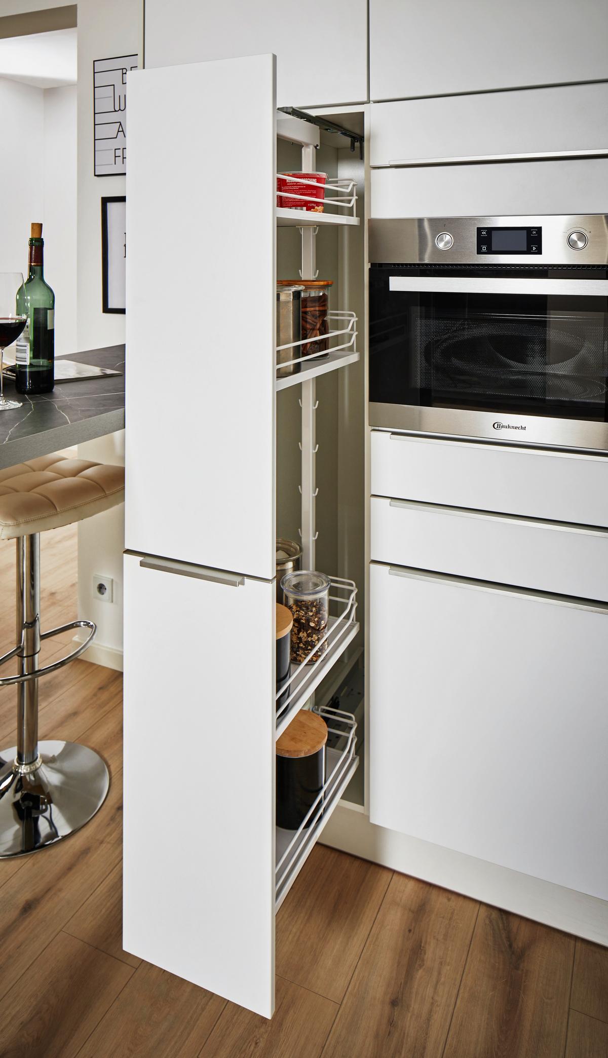Einbauküche PN210 in Weiß - Weiß, MODERN, Holzwerkstoff - Pino