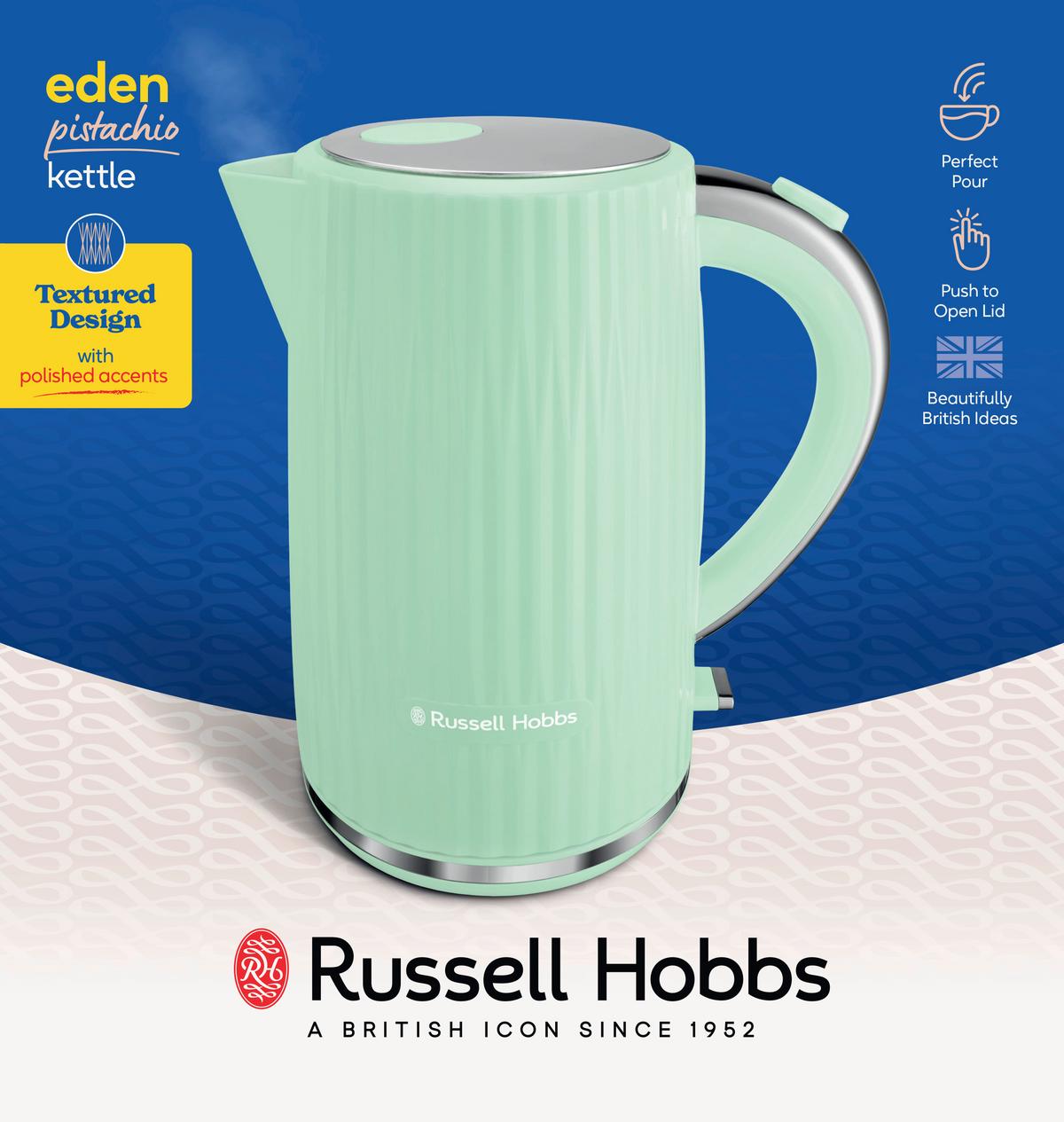 Vízforraló Russell Hobbs Eden - zöld, Modern, műanyag - Russell Hobbs