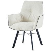 Karosszék Allie 125 - krémszínű, Design, textil/fém (64/91/61cm) - Kayoom