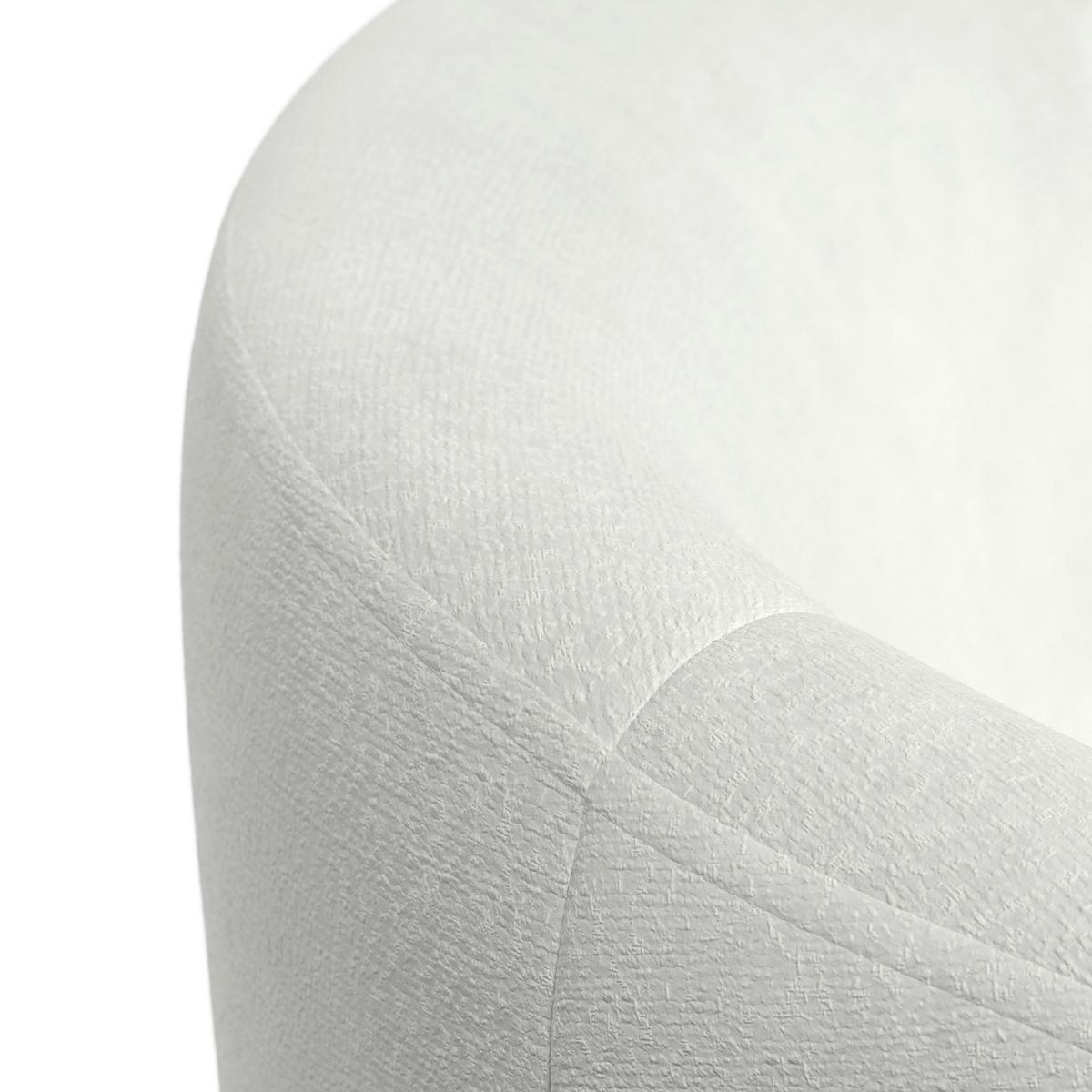 Sessel Sonja Chenille Weiß - Weiß/Naturfarben, MODERN, Holz/Textil (71/69/68cm)